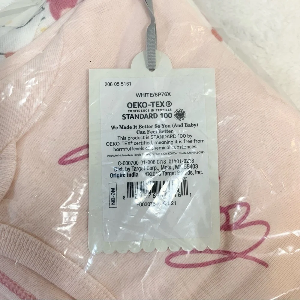 5/$25 NEW Cloud‎ Island Baby newborn girl's 4 pack long sleeve cotton bodysuit